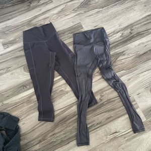 Two pairs of grey colorfulkoala leggings